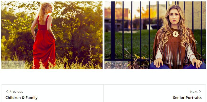 image of Holly D dot photos navigation