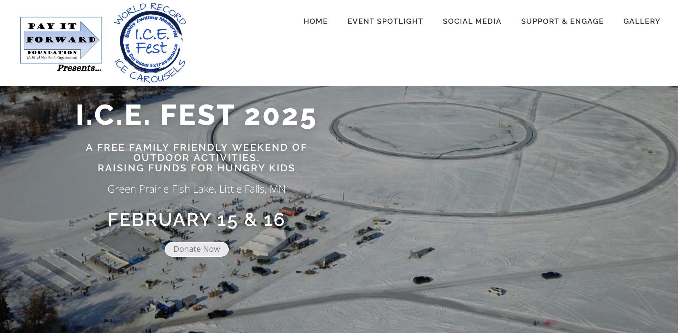 image of Mn Ice Fest dot com homepage