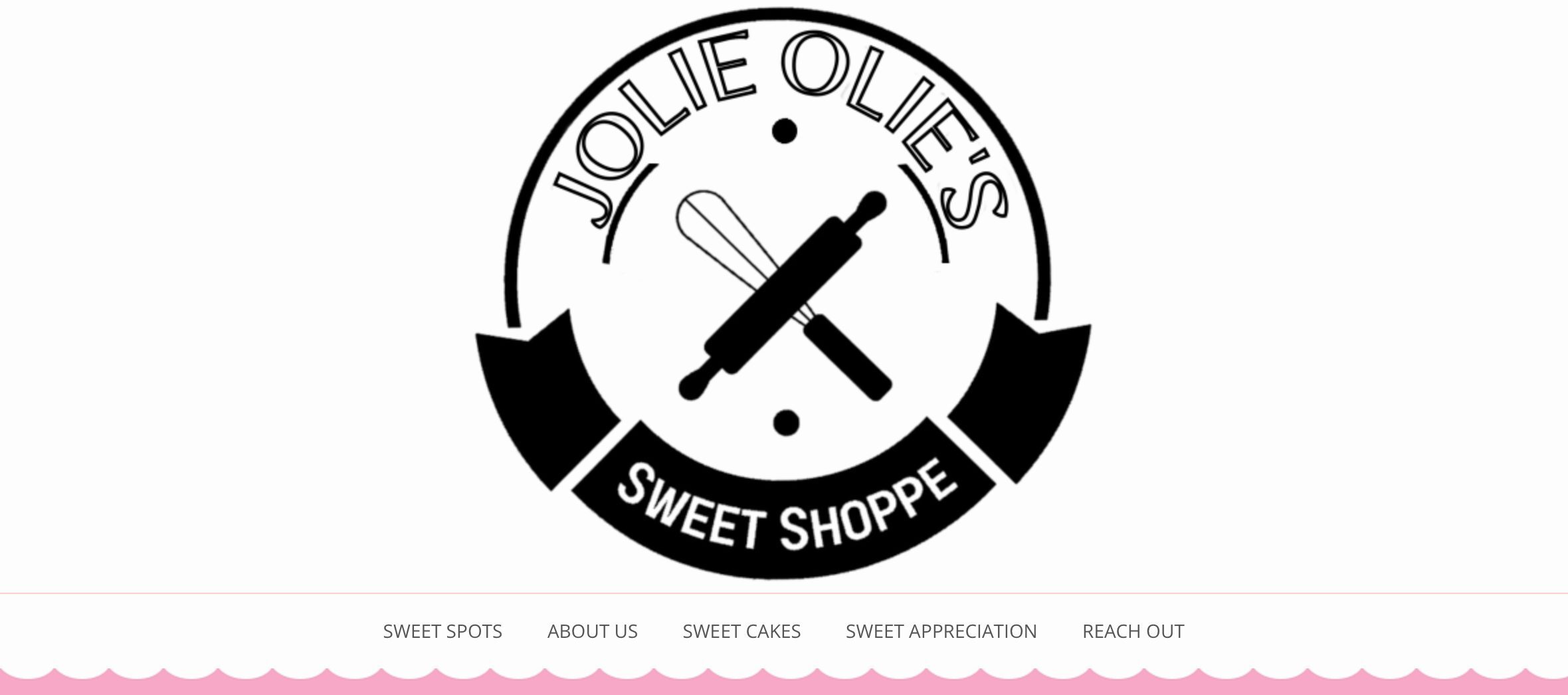 image of Jolie Olies dot com homepage