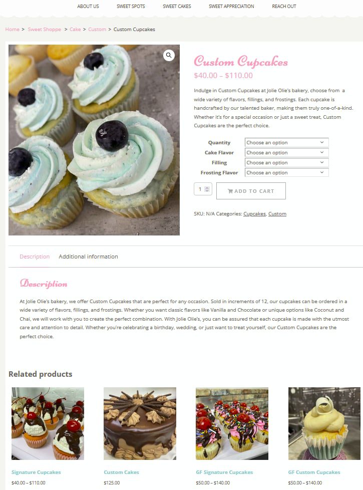 image of Jolie Olies dot com product page