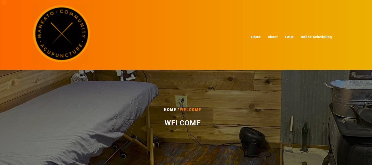 image of Kato acupuncture dot com homepage