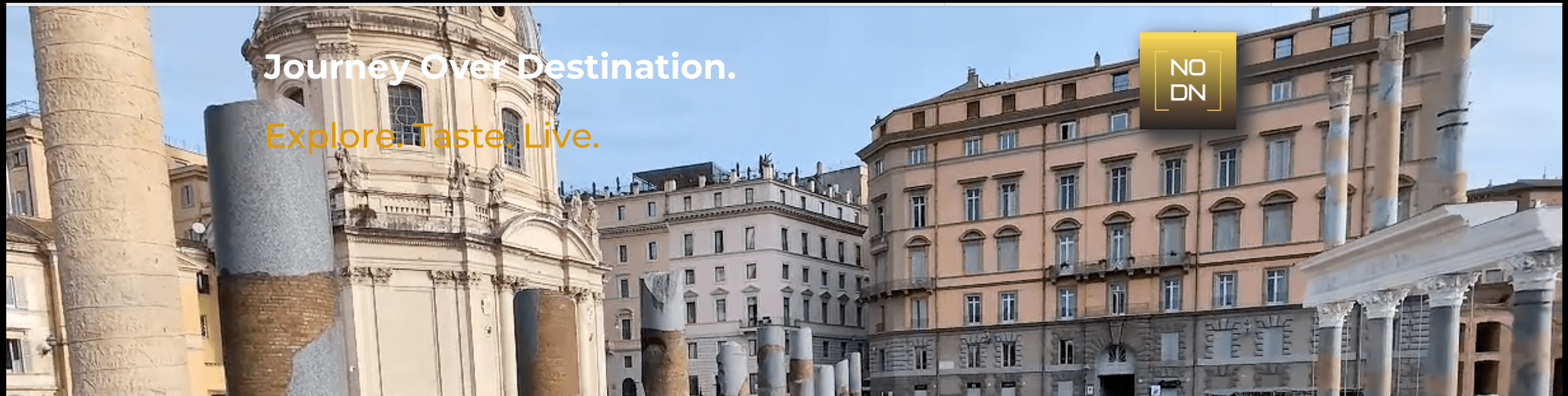 image of No Destination Necessary dot com homepage